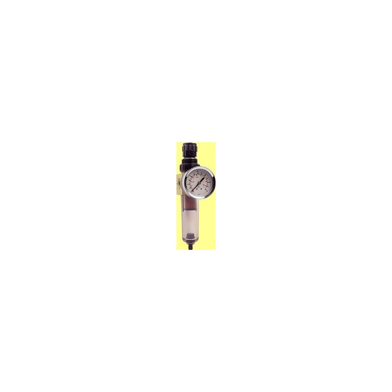 Pressure regulator with condensation discharge filter Pressure regulator with condensation discharge filter