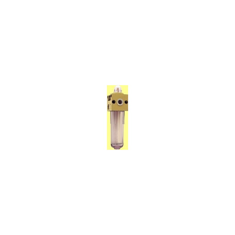 Pressure regulator with condensation discharge filter Pressure regulator with condensation discharge filter