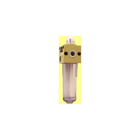 Pressure regulator with condensation discharge filter