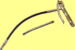 Gun with flexible/rigid delivery tube . 