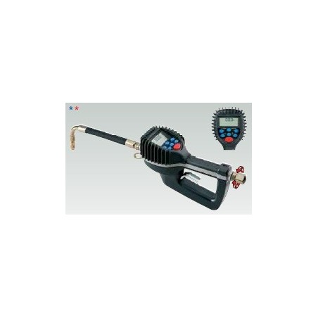 Digital dispensing oil gun with preselection,