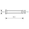 Rallonge PVC dur, 95mm de long, 1/4"