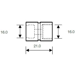 Adaptador resistente a los ácidos para manguera articulada RI 1/4"