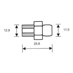 Empalme por rosca NPT 1/4"