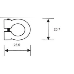 Fixing clamp for 1/4" System