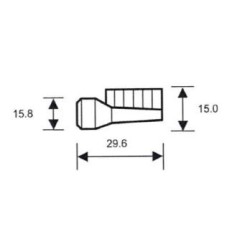 Flare nozzle 6 hole, 90º,  1/4"