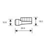 Flare nozzle 6 hole, 90º,  1/4"