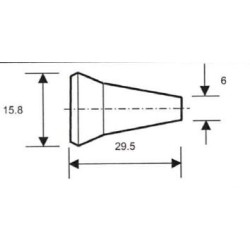 Tobera redonda DI 3,2mm, 1/4"