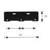 Fijador triple para distribuidor -T 1/4"