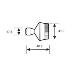 Tobera plana 16 agujeros, DI 1mm, 1/4"