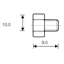 Tapa roscada de cierre 1/4"