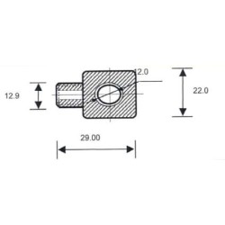 Empalme-T RE 1/4" y 2 RI 3/8"