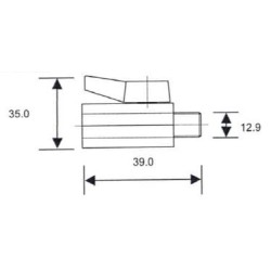 Metal Ball Valve IG and AG 1/4"