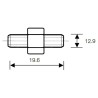 Mamelon double fileté 2 FE 1/4"