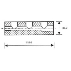 Distribuidor monobloque 4 salidas 1/4" y RI 3/8"