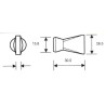 Flare nozzle IB 27mm wide, 1/4"