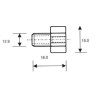 Metal reducer AG 1/4", IG 1/8"