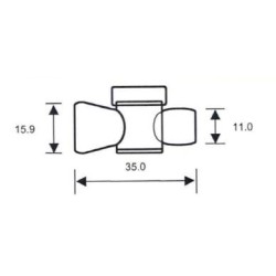 Grifo de parada resistente a los ácidos para manguera articulada 1/4"