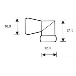Elbow fitting 90º, 1/4"