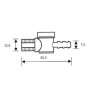 Control valve for versatile jointed hose NPS AG 1/4"
