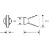 Flare nozzle IB 32m wide, 1/4"