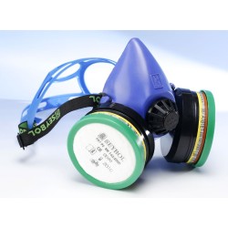 Mask Respirator II caoutchouc noir - Norme Harnais 
