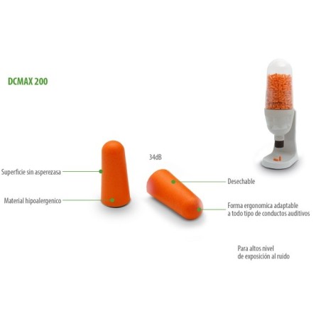 Tapones Auditivos de Protección DCMAX 200