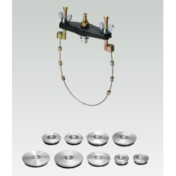 Brida universal regulable con tapones a presión