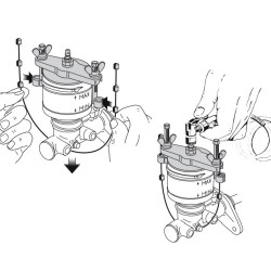 Brida universal regulable con tapones a presión