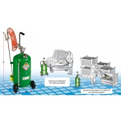 Stainless-steel pressure sprayers with 24 litre 