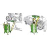 Récupérateur/aspirateur d’huile usée à pantographe universel 