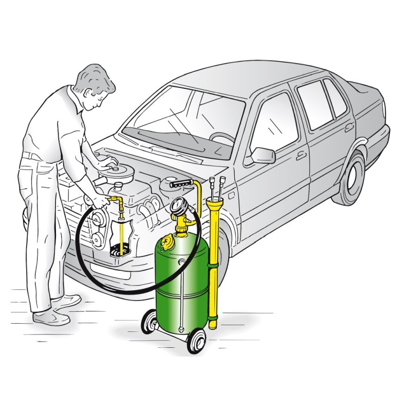 Portable air-operated oil drainer 16-litre tank Portable air-operated oil drainer 16-litre tank