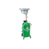 Waste oil drainers with side bowl and 90-litre wheel- mounted tank. 
