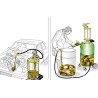Récupérateur/aspirateur d’huile usée combiné avec bol transparent, réservoir mobile de 65 litres 