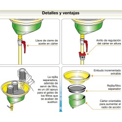 Recuperador aceite usado con carro, 20/60 kg 