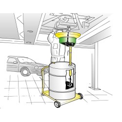 Recuperador aceite usado con carro, 20/60 kg 