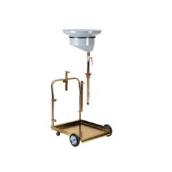 Chariot pour fûts de 180/220 kg bac de récupération 