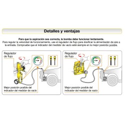 Aspirador a bomba con carro, para bidones de 30/60 kg