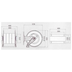 Systeme de bobine de tuyau avec buse