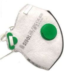 Foldable self-filtering mask P3DVC FFP3, with valve and carbon