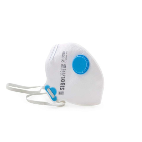 Foldable self-filtering mask ECO P2DV FFP2 with valve, box of 20 units