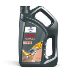 TITAN FORMULA 15W-40 - Case 3 × 5 L. Representative supplier catalogue image; the supplied presentation is the one stated in thi