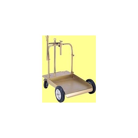 Super trolley for drums of 180/220 kg equipped with 4 wheels (2 fixed and 2 castors, one of which braked). 