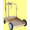 Super trolley for drums of 180/220 kg equipped with 4 wheels (2 fixed and 2 castors, one of which braked). 