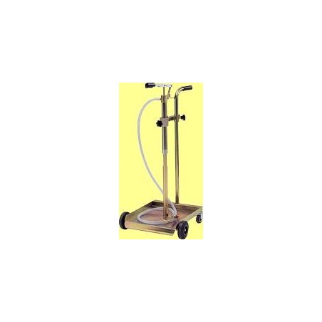  Hand-operated pump supplied with trolley suitable for 30/60 kg drums.  