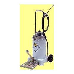 Pedal-operated grease pump.