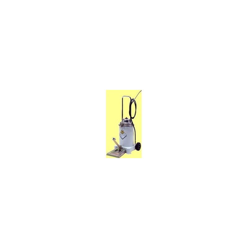 Pedal-operated grease pump.