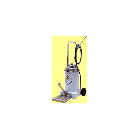 Pedal-operated grease pump.
