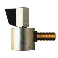 Magnetic Base Metal Ball Valve and Hose Barb Connector 1/4“