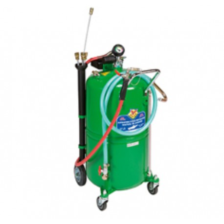 Waste oil drainer with 90-litre wheel-mounted tank 